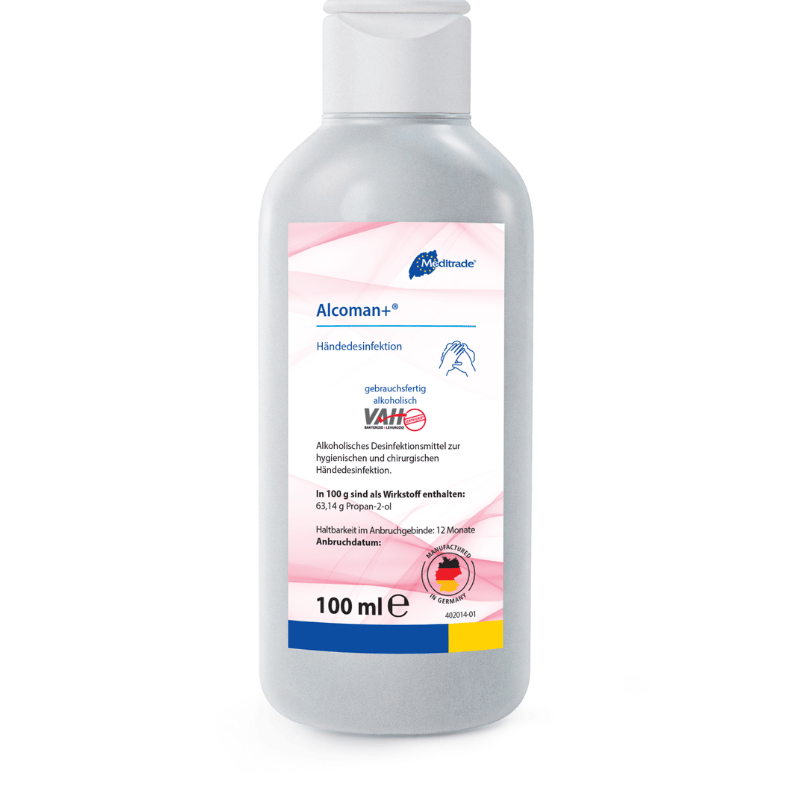 Händedesinfektionsmittel 100ml kostenlos beantragen